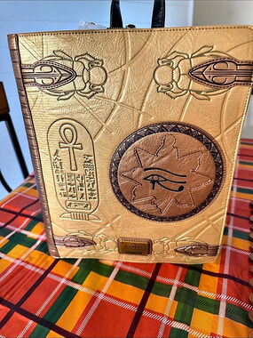 Loungefly The Mummy Book of the Living Tote Gold NWT